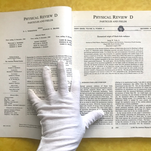 Stephen Hawking Article in Physics Review 1983. New. Vintage. Rare. - Picture 8 of 12